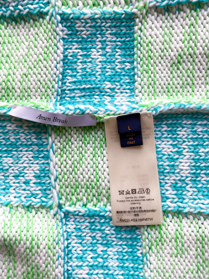 Louis Vuitton Green & Blue Damier Cardigan