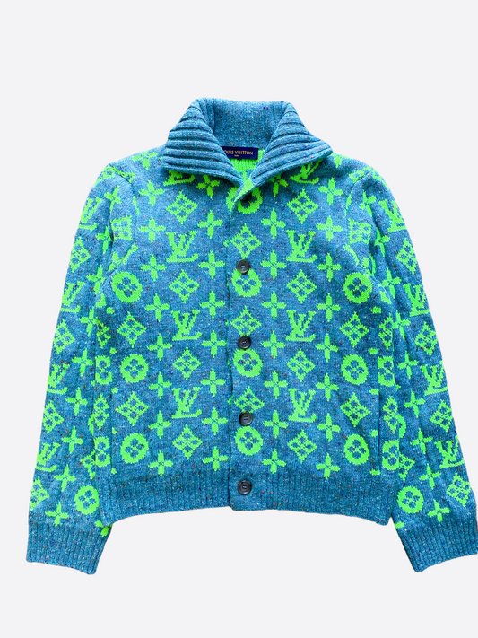 Louis Vuitton Turquoise Monogram Cardigan