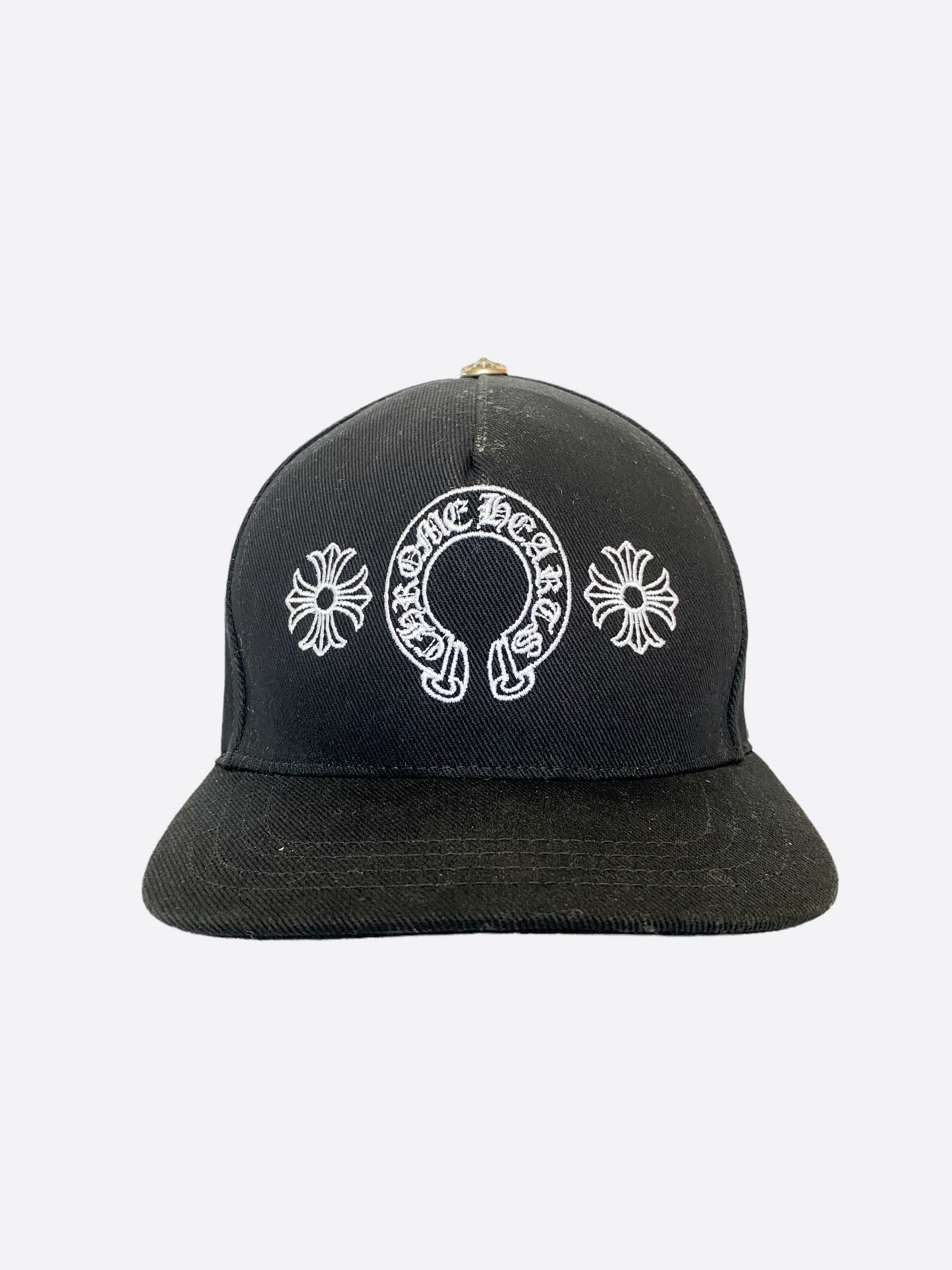 ★Chrome Hearts★ Horseshoe Denim Baseball Hat ブラック Chrome Hearts Black Denim Horseshoe Logo Hat – Savonches
