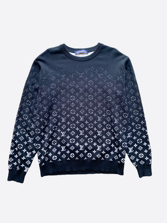 Louis Vuitton Black Monogram Gradient Sweater