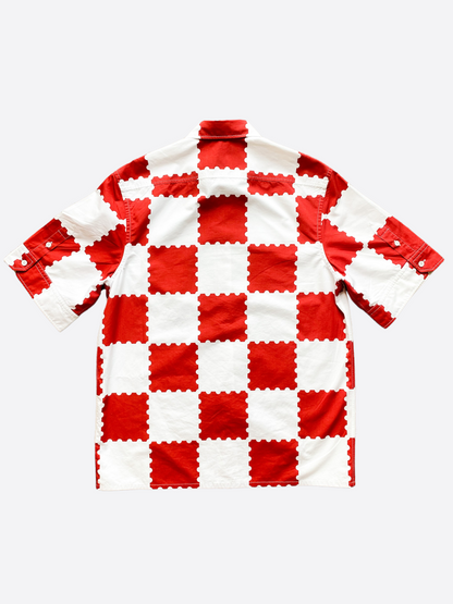 Louis Vuitton Nigo Red & White Checkered Button Up Shirt