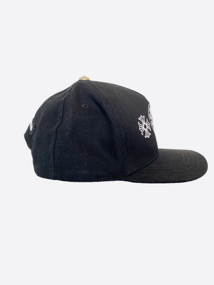 Chrome Hearts Black Denim Horseshoe Logo Hat