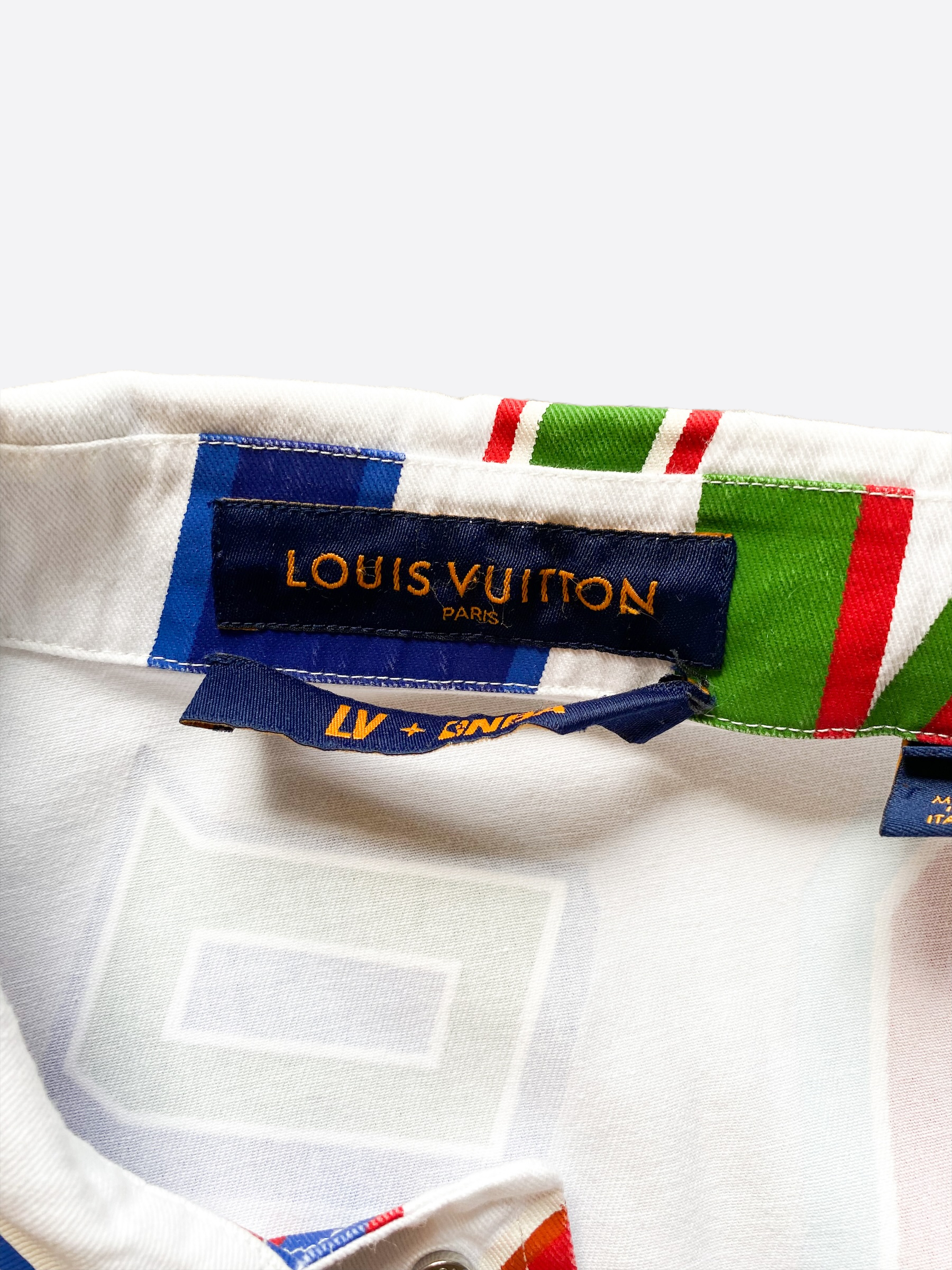Louis Vuitton NBA Brown Multicolor Letters Button Up Shirt – Savonches