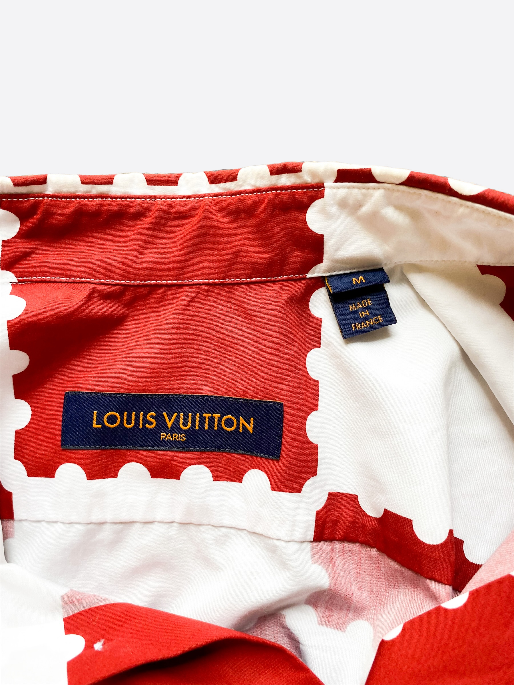 red and white lv shirt