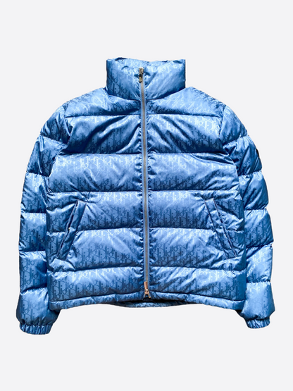 Dior Oblique Light Blue Puffer Jacket