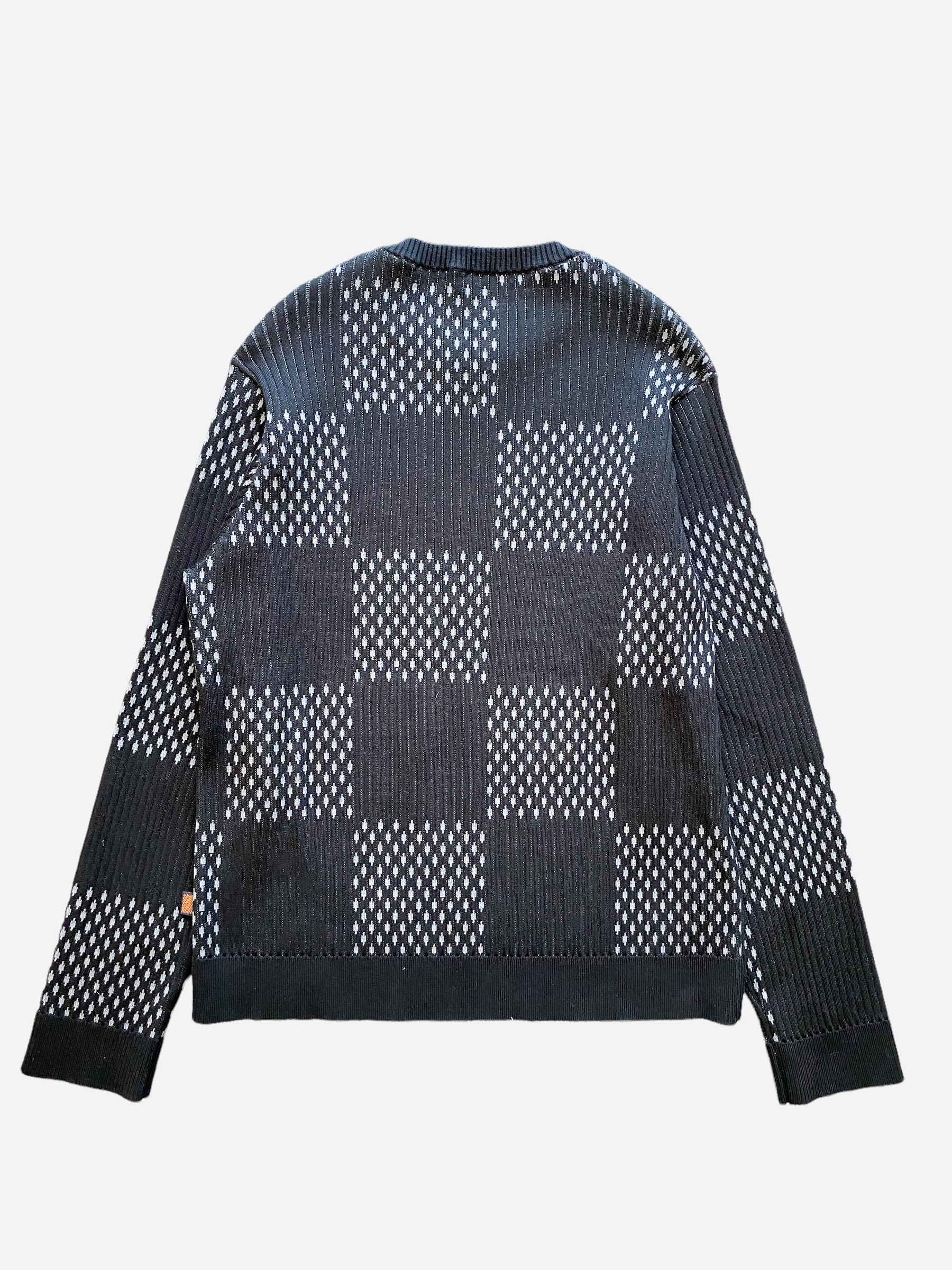 Luxury Louis Vuitton Distorted Damier Crewneck Jumper Sweatshirt