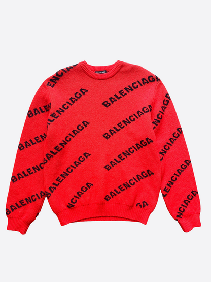 Balenciaga red sweatshirt hotsell