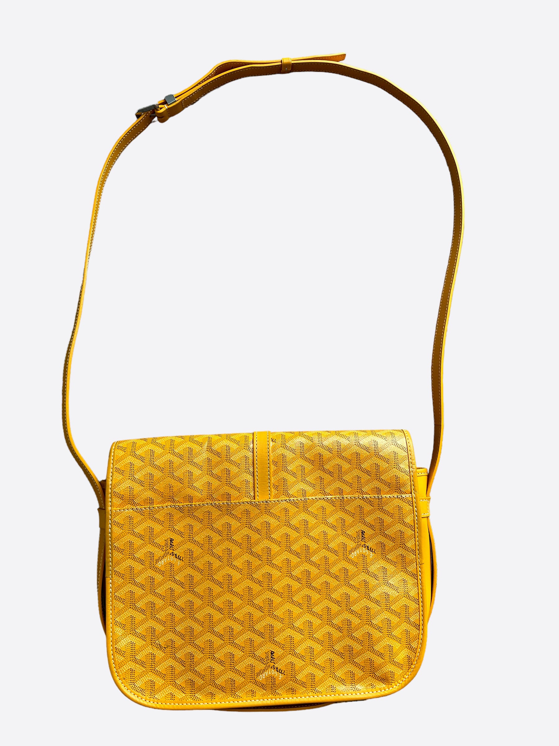 GOYARD Goyardine Belvedere PM Messenger Bag Yellow 376980