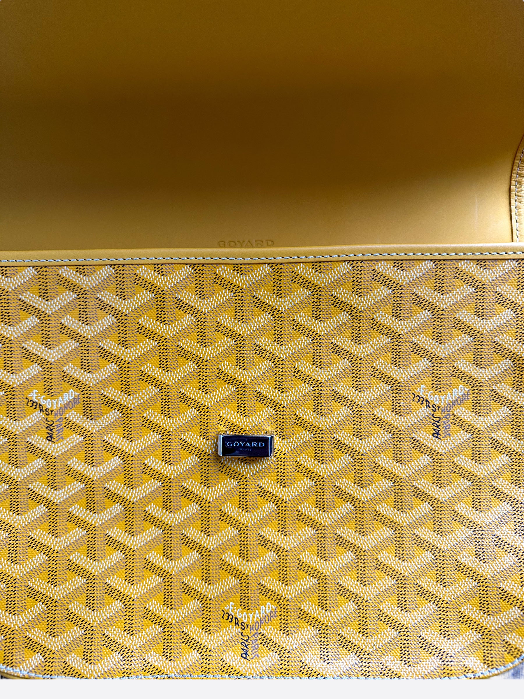 Goyard Yellow Belvedere Messenger Bag