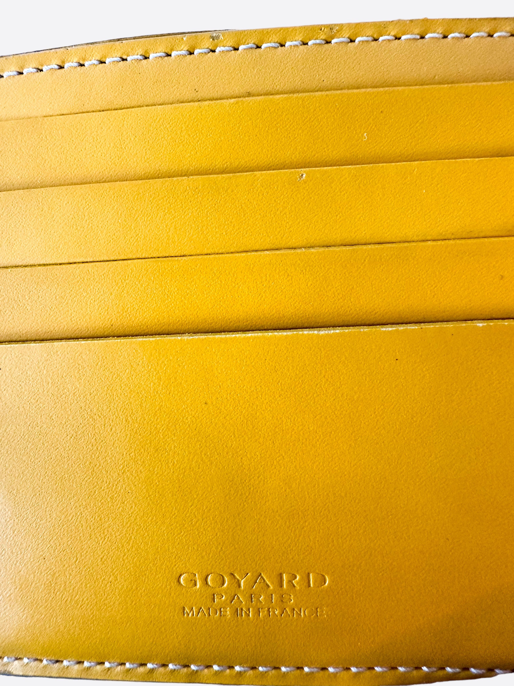 Goyard Mens Yellow Victoire Bi Fold Card Wallet Coated Canvas – THE-ECHELON