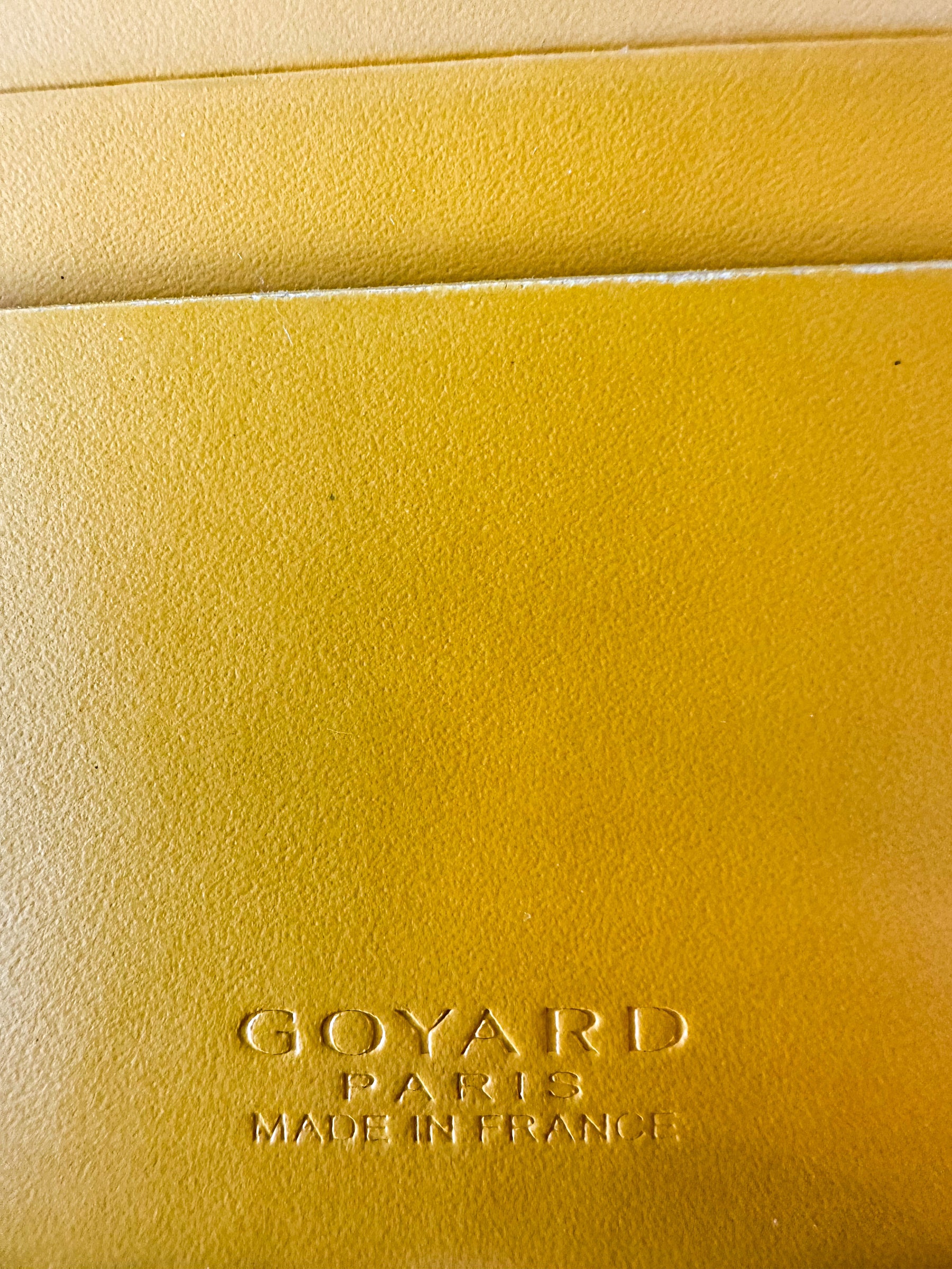 Victoire leather wallet Goyard Yellow in Leather - 36439471