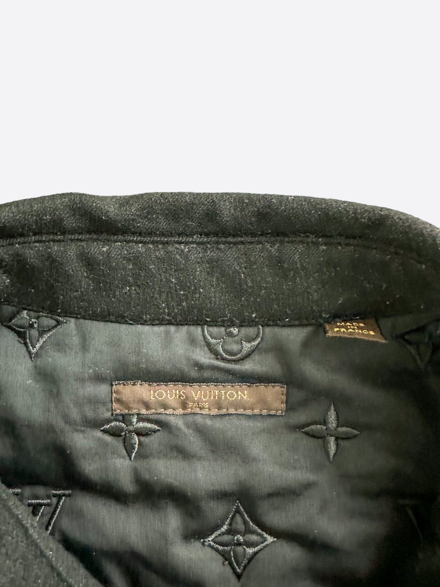 Louis Vuitton Black Wool Button Up Shirt