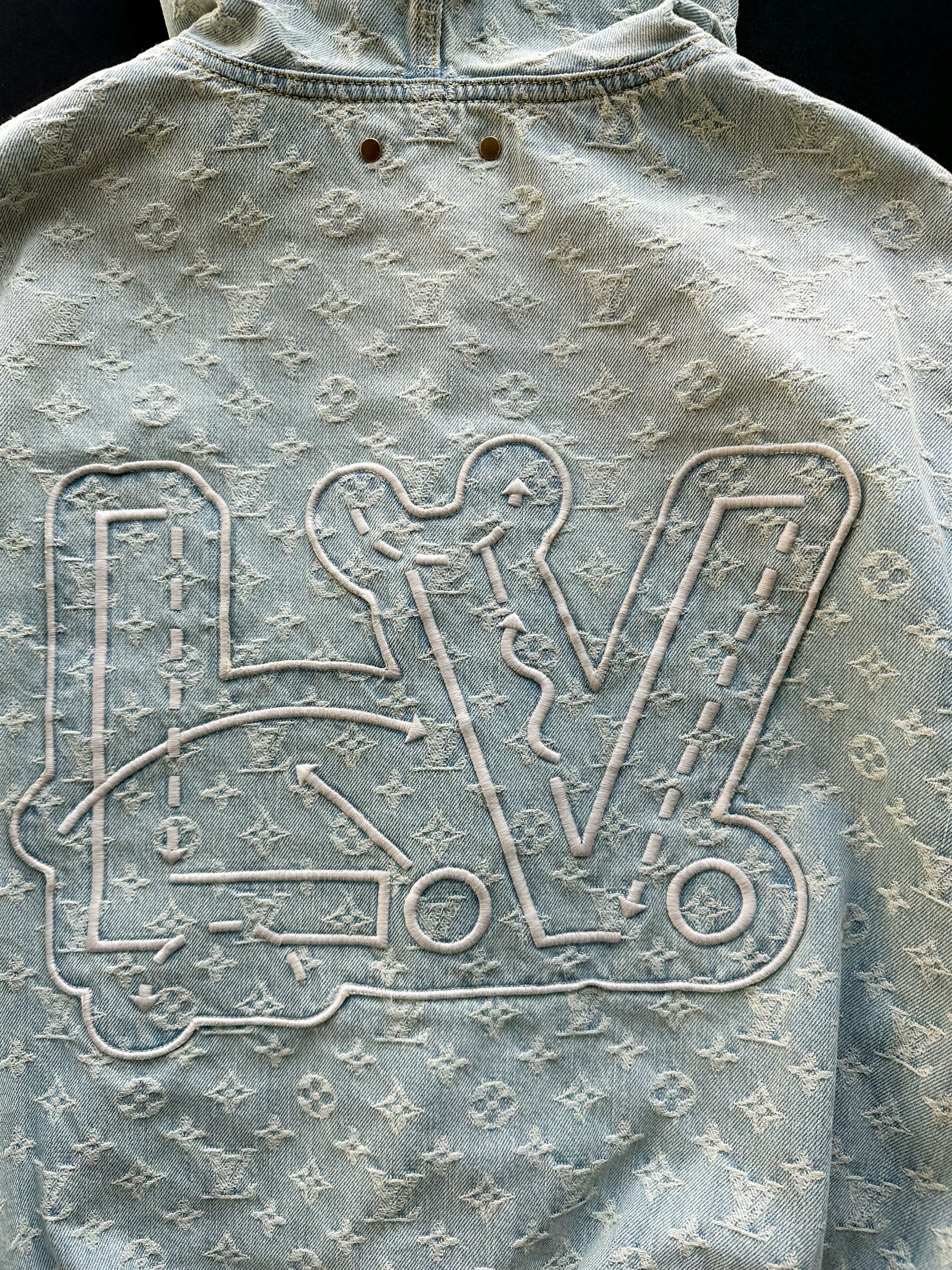 Louis Vuitton x Kim Jones Monogram Denim Jacket Blue