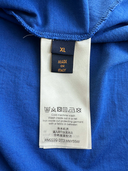 Louis Vuitton Blue Embossed Logo T-Shirt