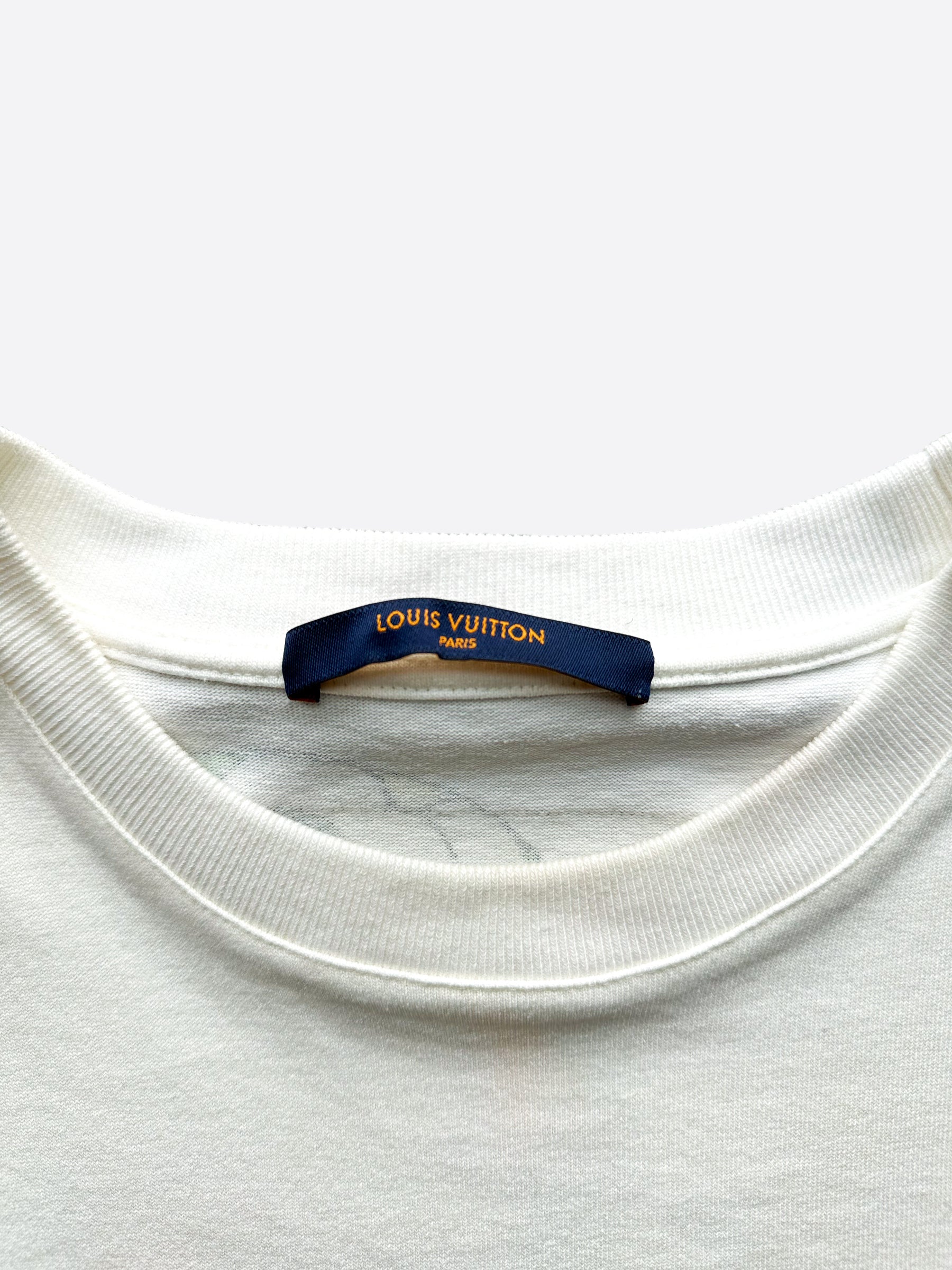 Louis Vuitton White Burning House T-Shirt