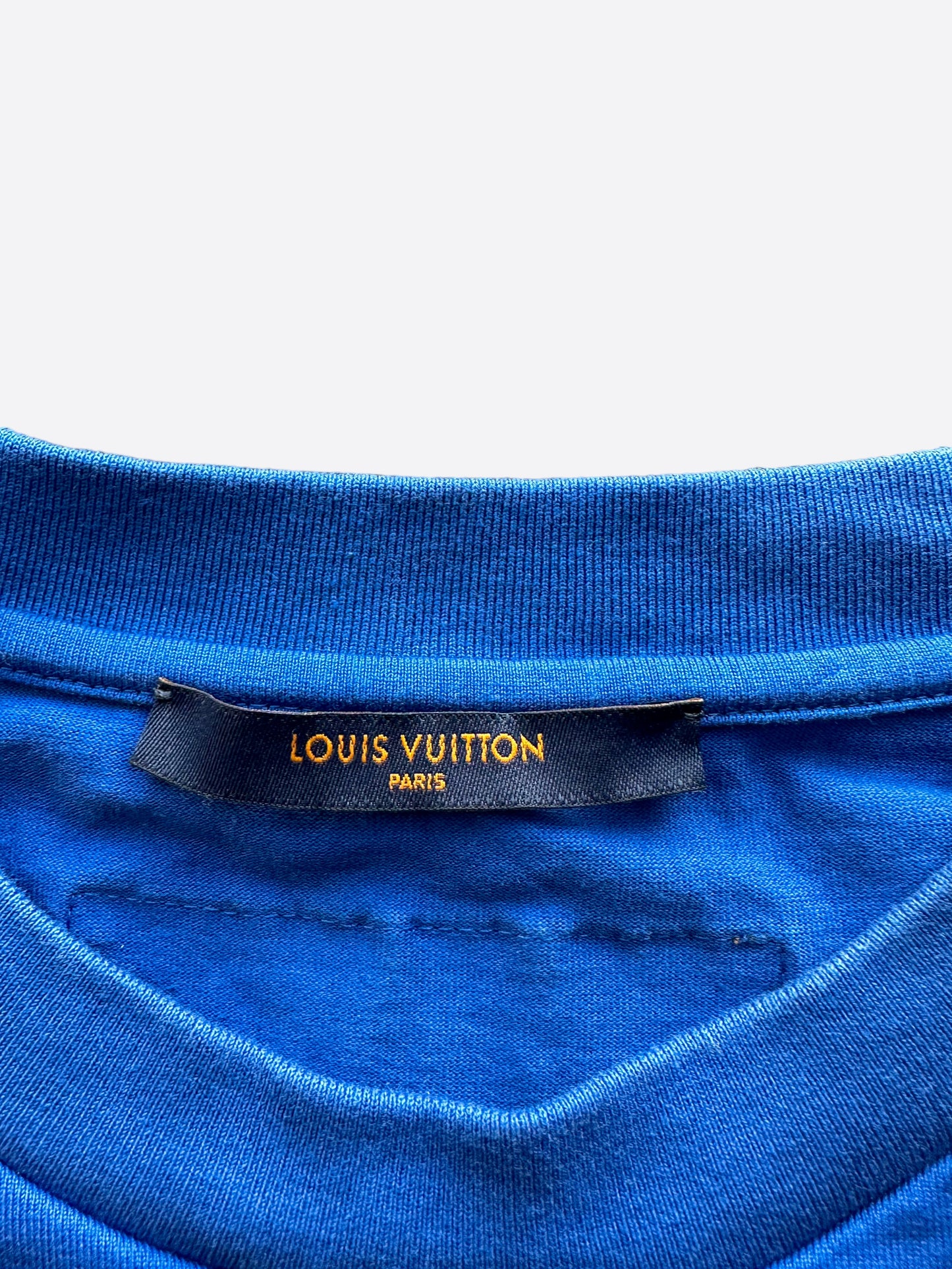 Louis Vuitton Embossed LV T-Shirt France Blue Men's - FW22 - GB