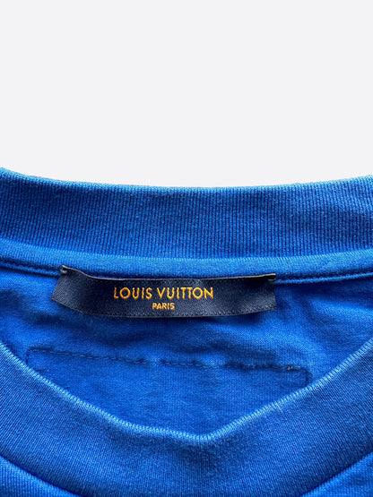 Louis Vuitton Blue Embossed Logo T-Shirt