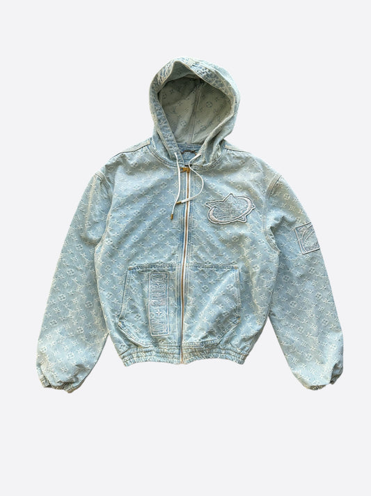 Louis Vuitton NBA Monogram Denim Zip Up Jacket