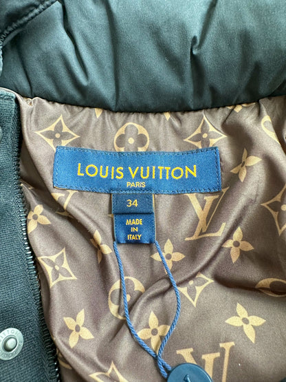 Louis Vuitton Black & Brown Monogram Womens Puffer Jacket