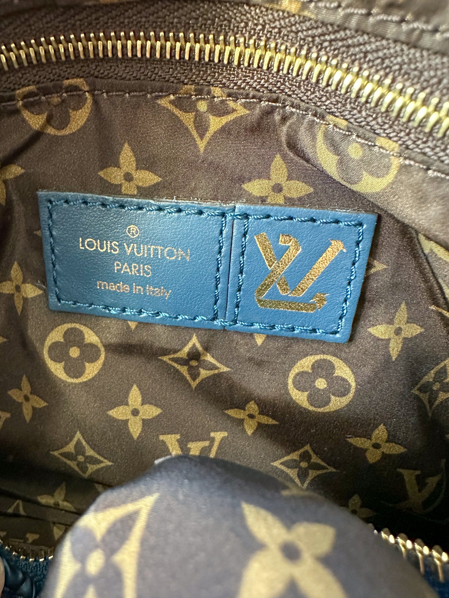 Louis Vuitton Navy Padded Speedy Bandoulière 25