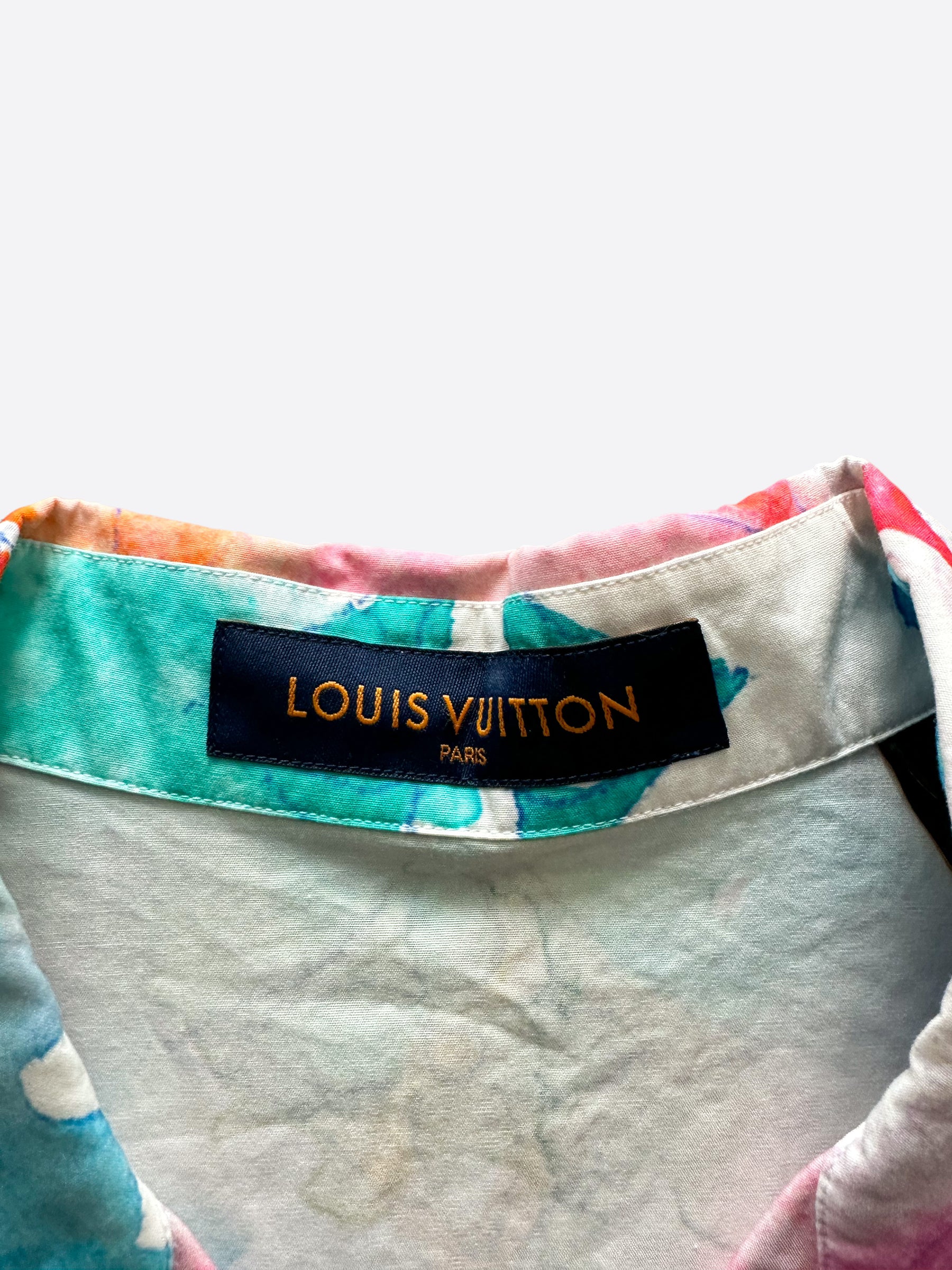 Louis Vuitton Watercolor Button Up Shirt Multicolor