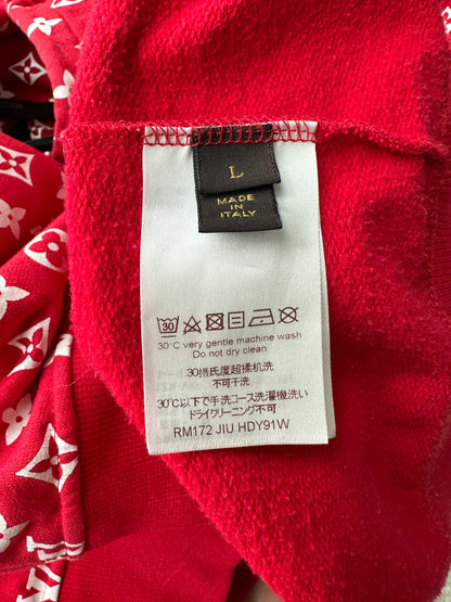 Louis Vuitton Supreme Red Monogram Box Logo Hoodie