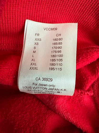 Louis Vuitton Supreme Red Monogram Box Logo Hoodie