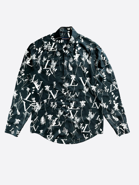 Louis Vuitton Silk Leaf Button Up Shirt