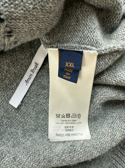 Louis Vuitton Grey Tiger Wool Knitted Sweater