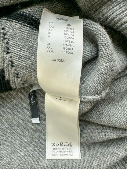 Louis Vuitton Grey Tiger Wool Knitted Sweater