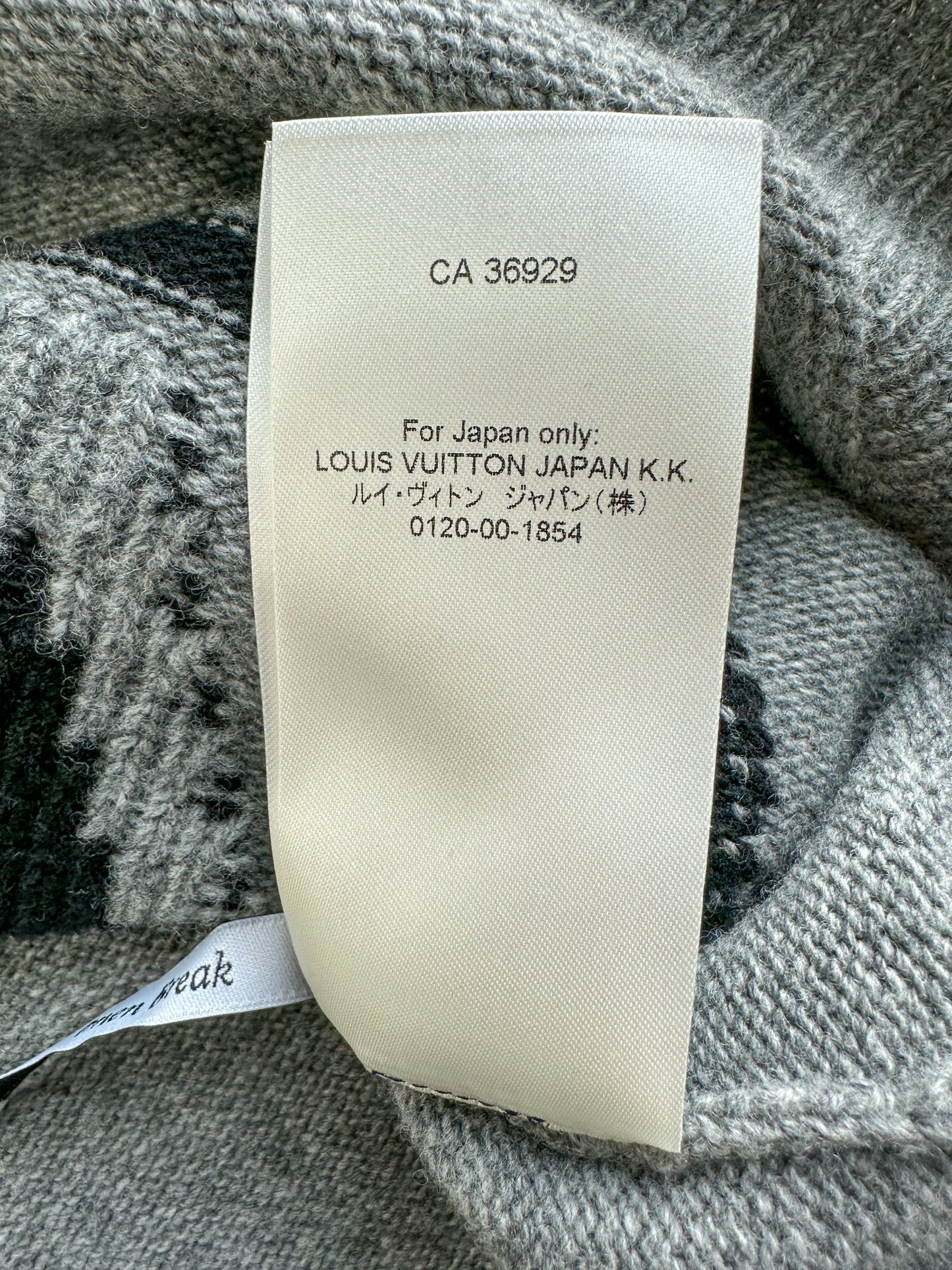 Louis Vuitton Grey Tiger Wool Knitted Sweater