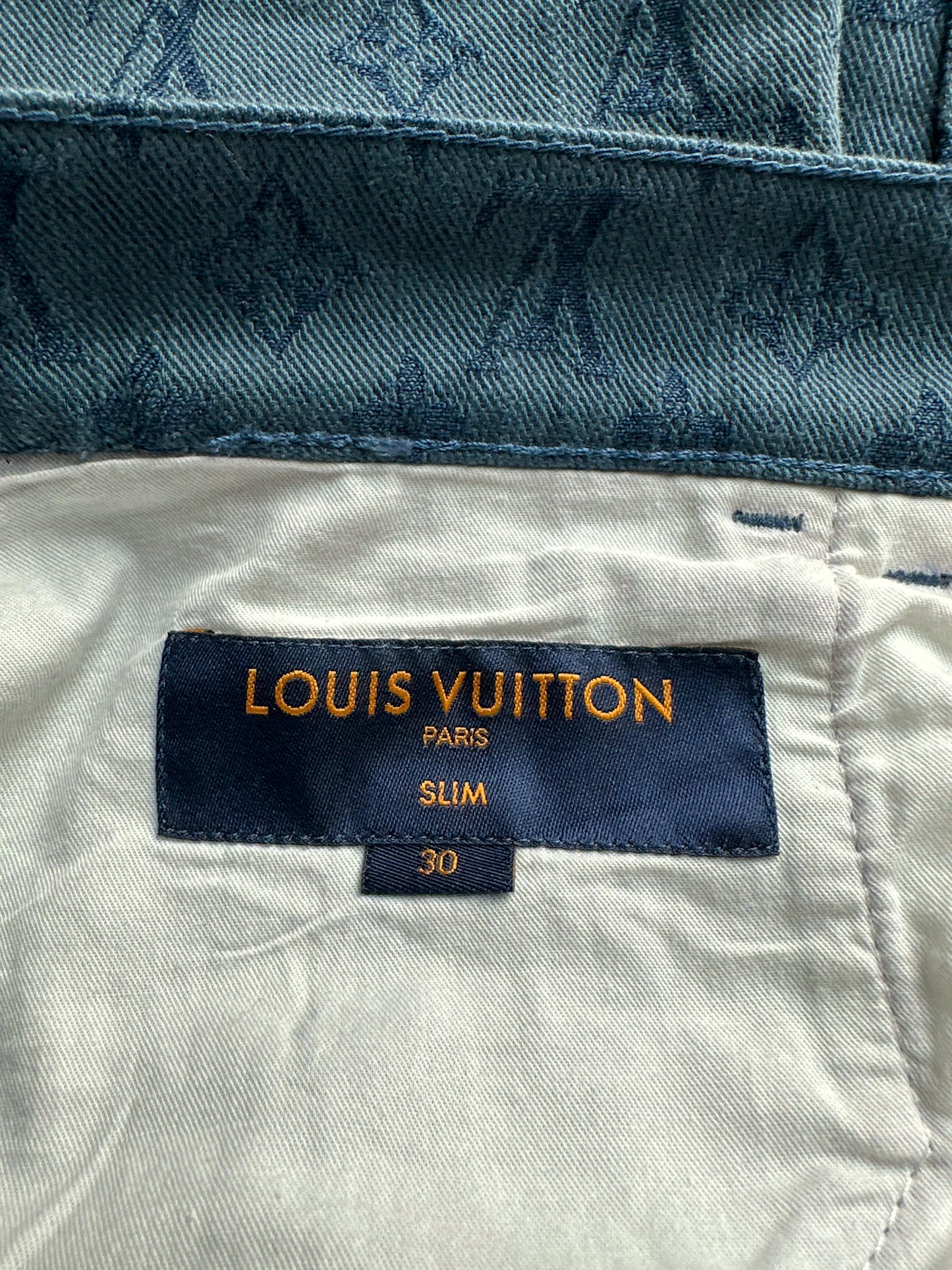 Louis Vuitton Blue Monogram Slim Denim