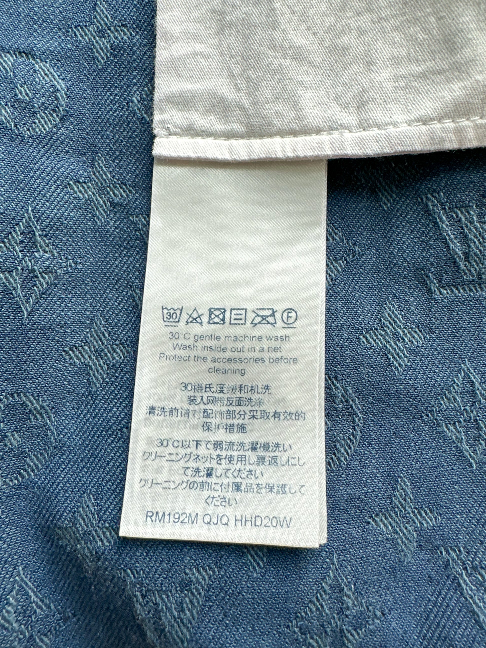 Louis Vuitton Blue Denim Gradient Monogram Denim Shirt – Savonches