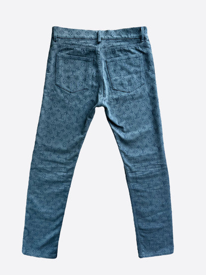 Louis Vuitton Blue Monogram Slim Jeans