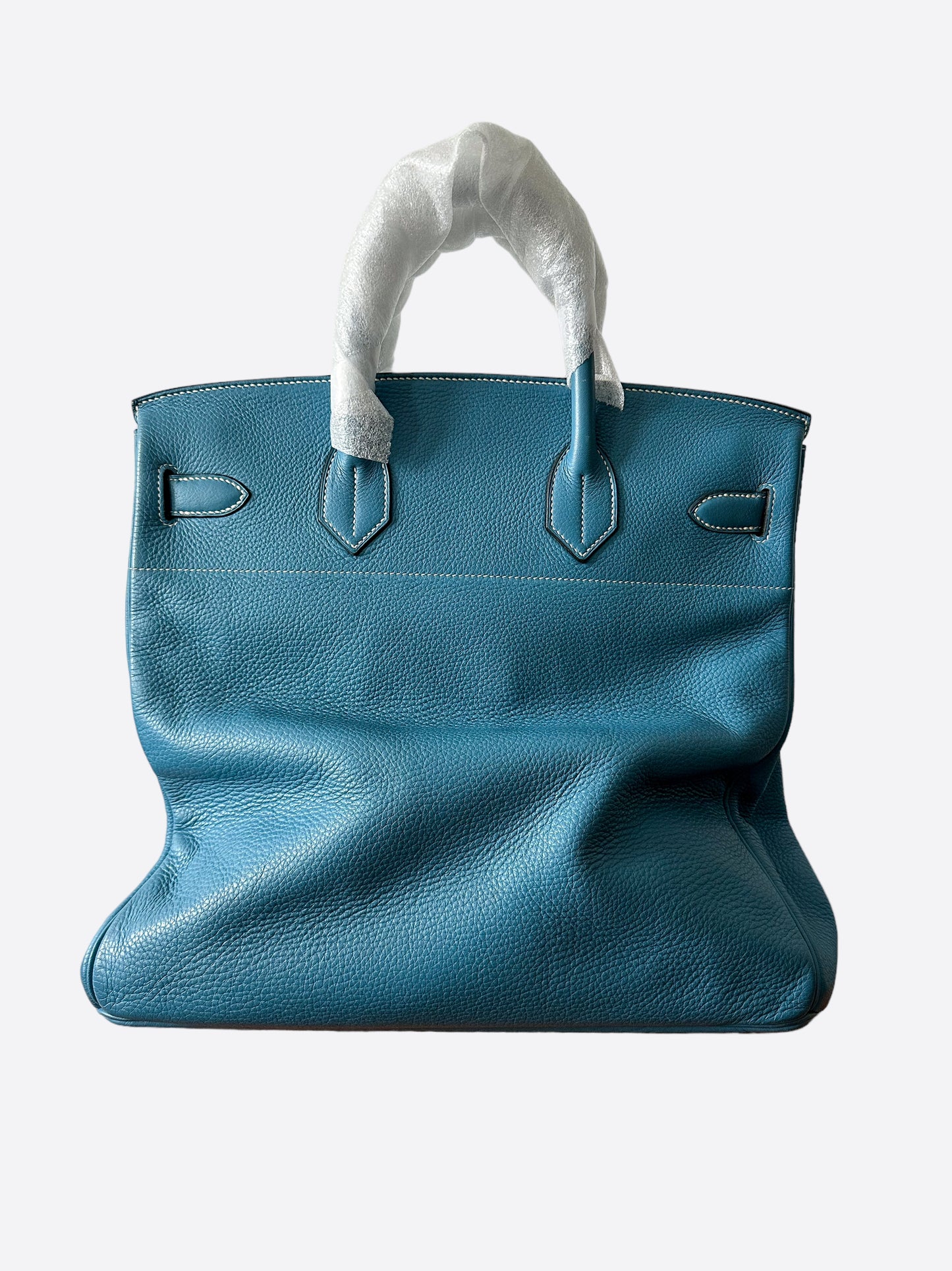 Hermes Bleu Jean Clemence Leather HAC Birkin 40