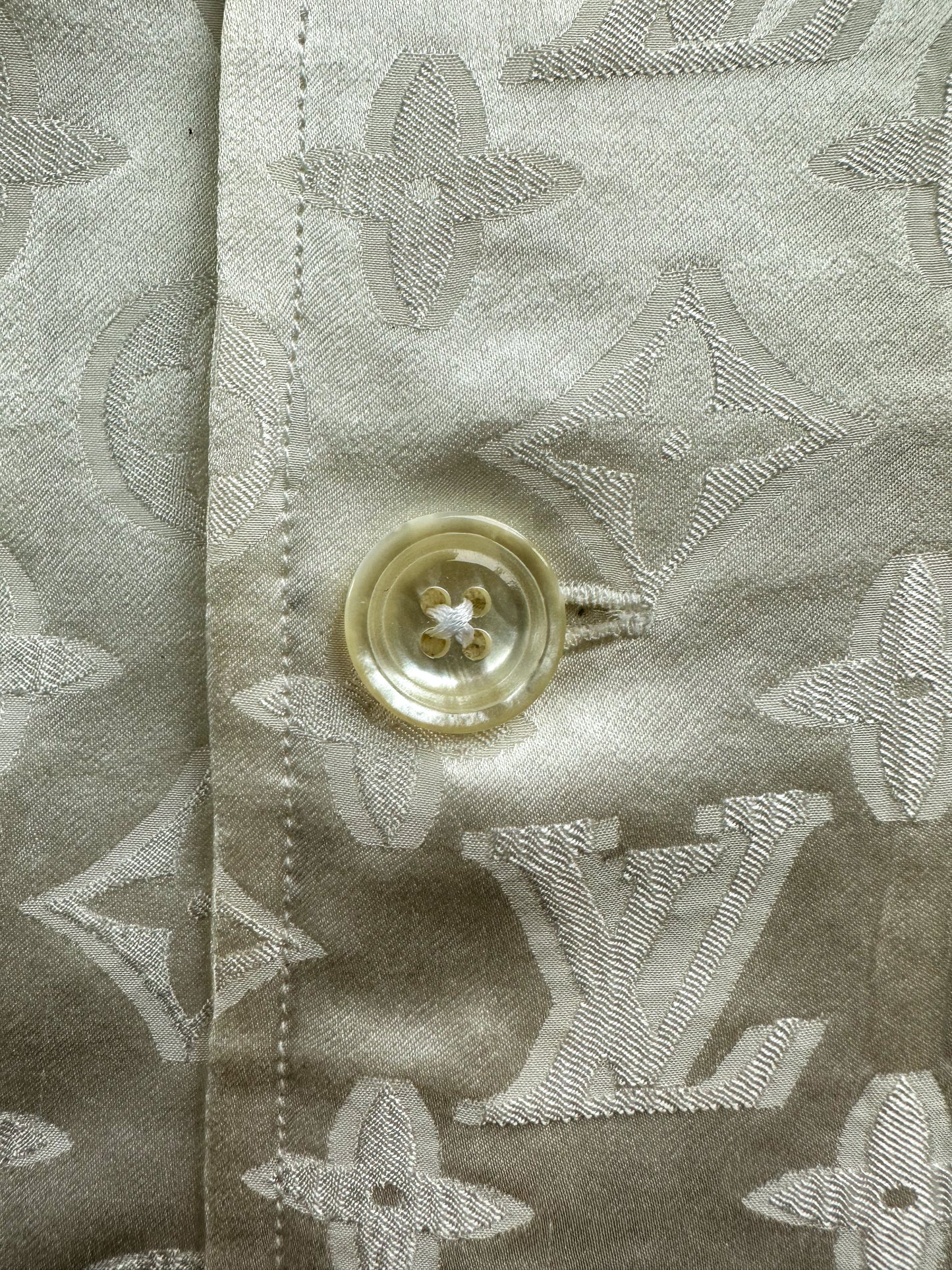 Louis Vuitton Grey Monogram Button Up Shirt – Savonches