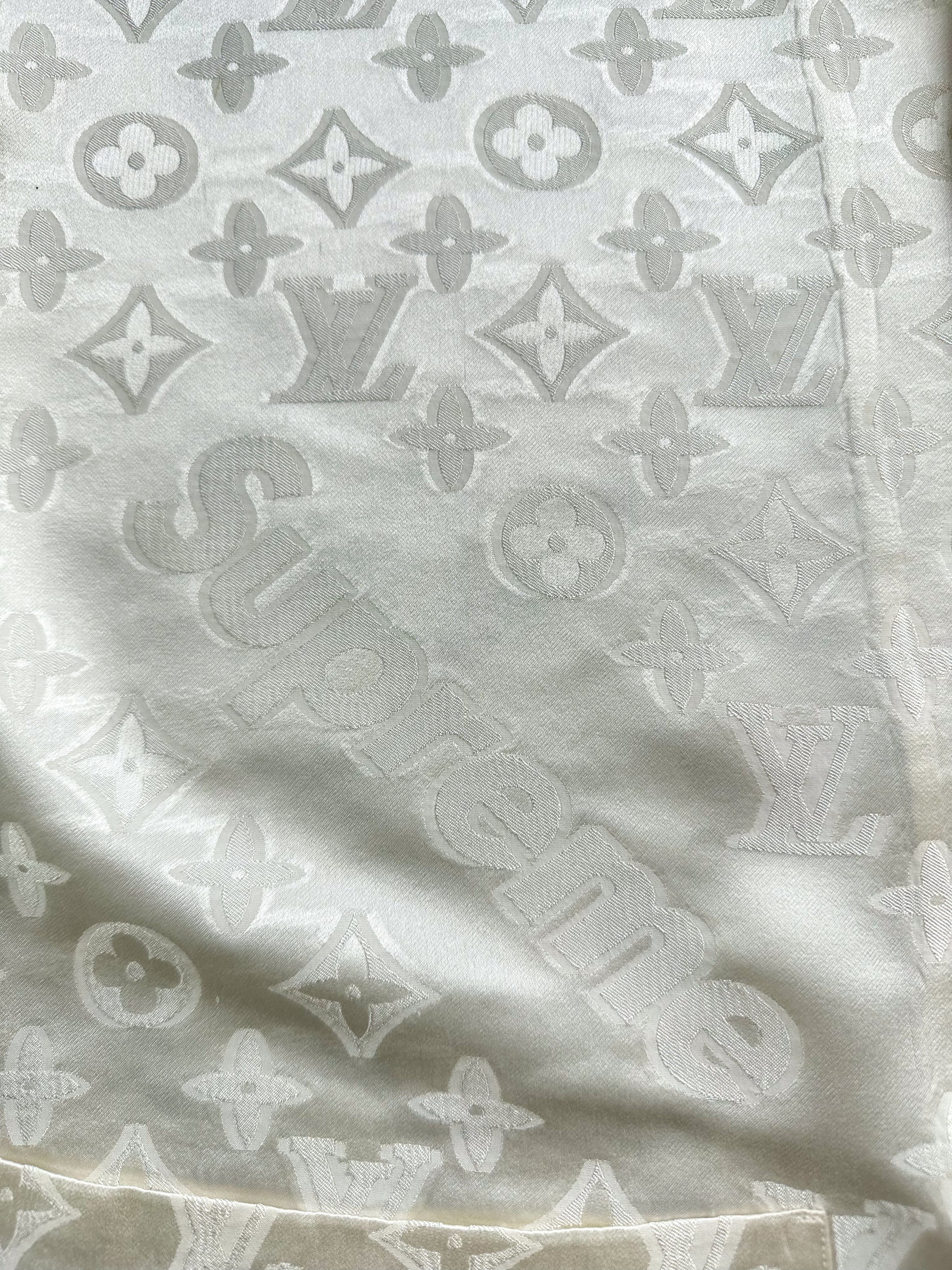 Louis Vuitton Grey Monogram Silk Button Front Pajama Shirt & Pant Set M  Louis Vuitton | The Luxury Closet