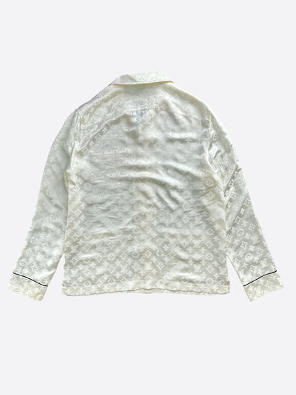 Louis Vuitton Supreme White Monogram Pajama Shirt