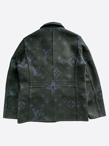 Louis Vuitton Black & Purple Monogram Reversible Coat