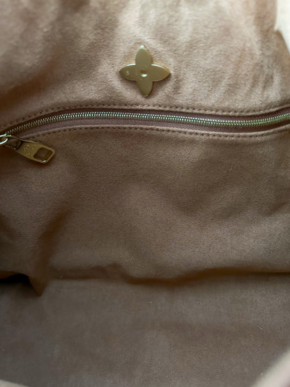 Louis Vuitton Brown Monogram Flower Hobo Tote Bag