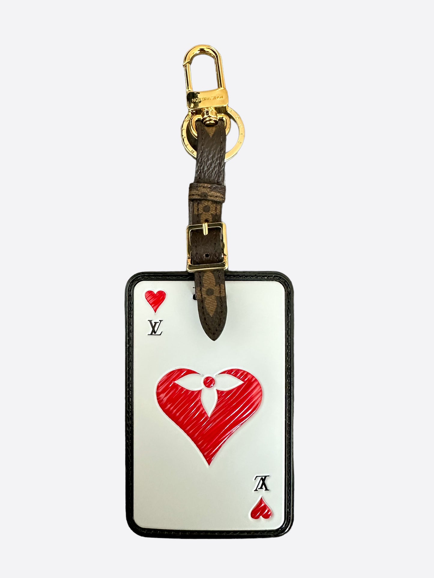 Louis Vuitton Brown Monogram Heart Card Luggage Tag