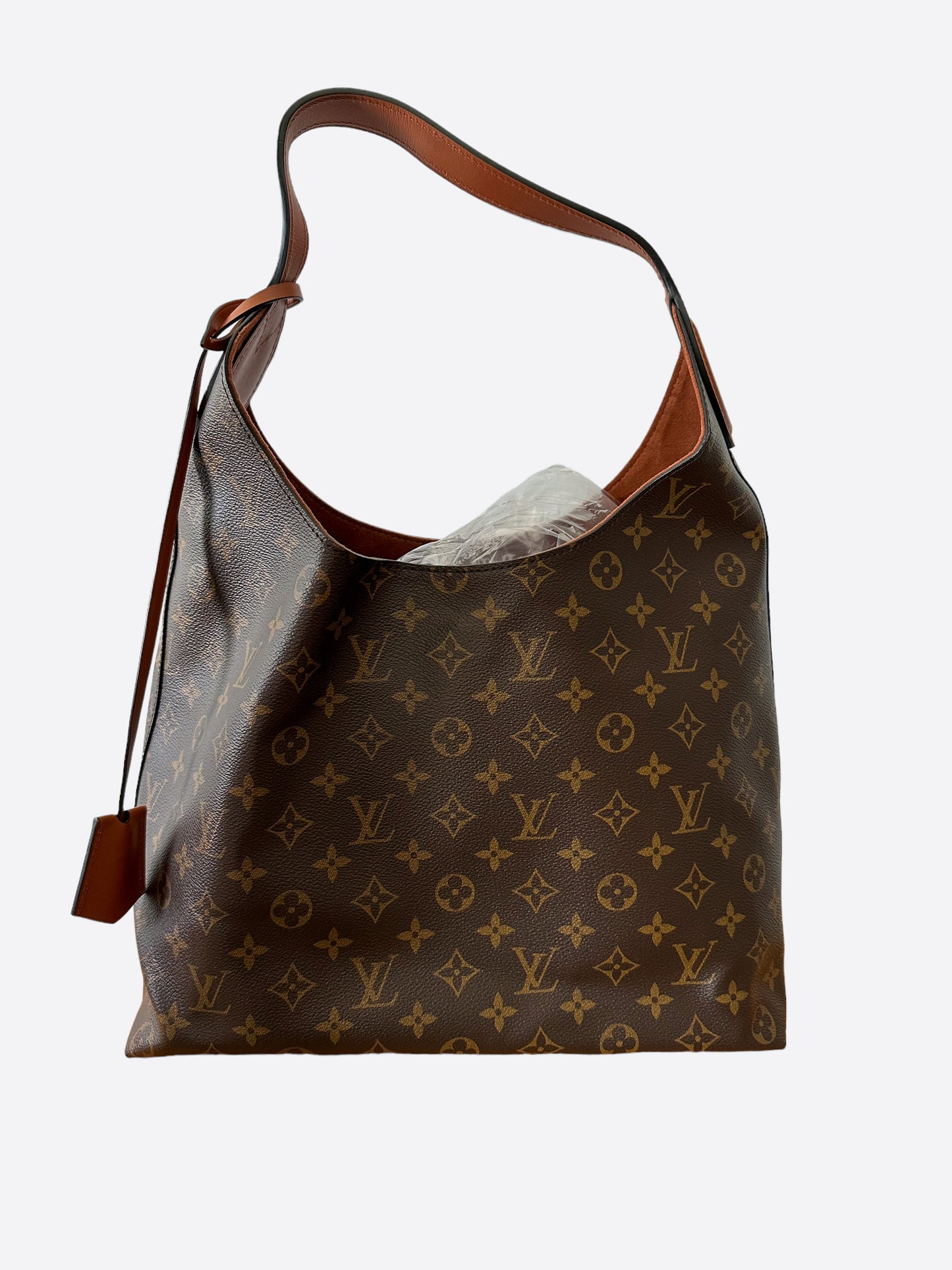 Flower hobo leather handbag Louis Vuitton Brown in Leather - 31319756