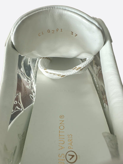 Louis Vuitton White & Gold Transparent Time-Out Womens Sneaker