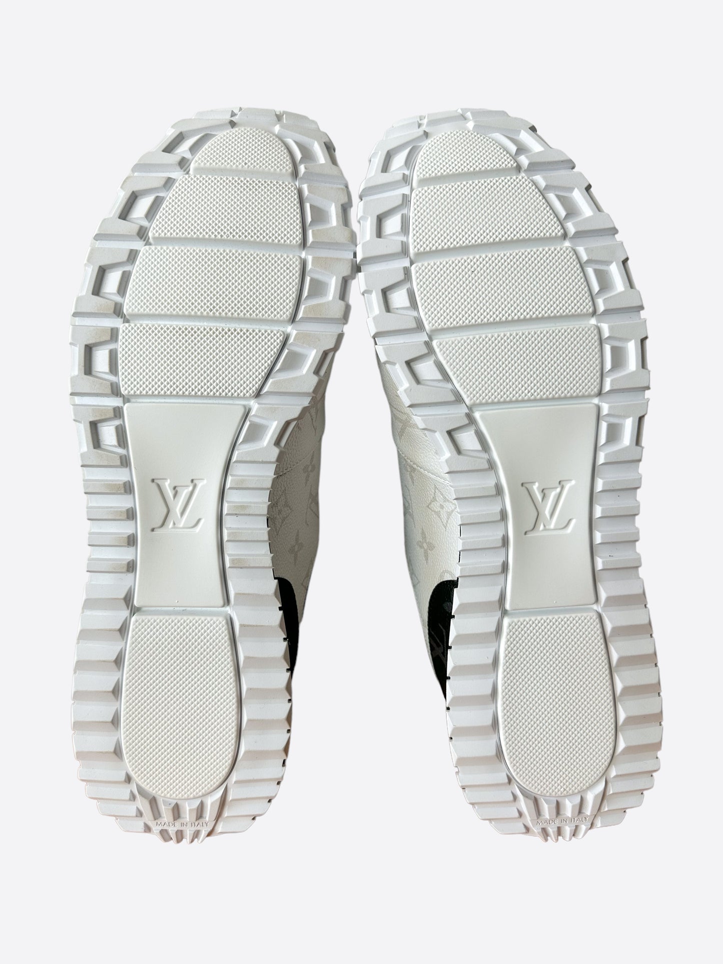 Louis Vuitton Beige & Orange Monogram Run Away Sneakers – Savonches