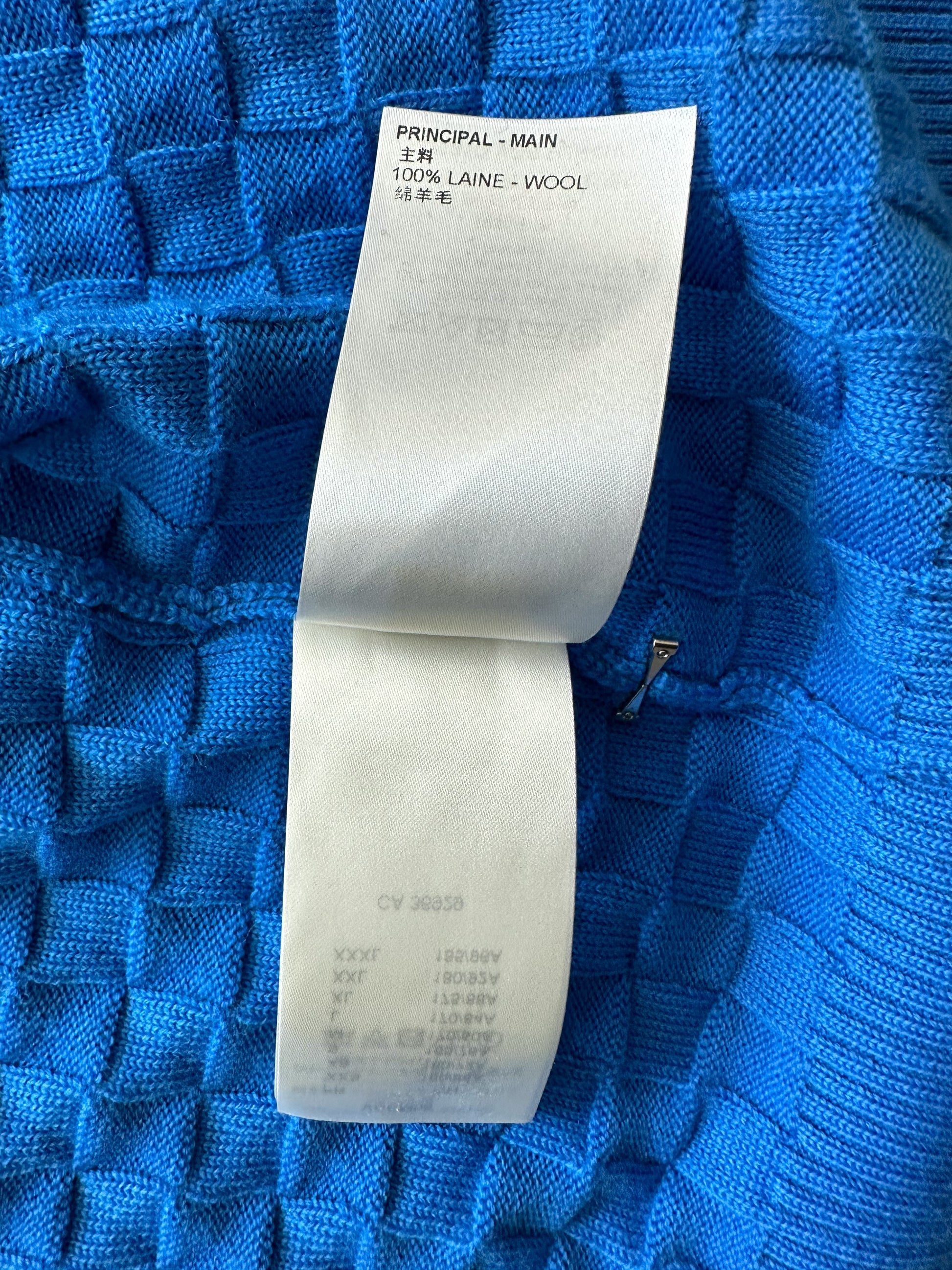 Louis Vuitton Blue Damier Zip Up Cardigan – Savonches