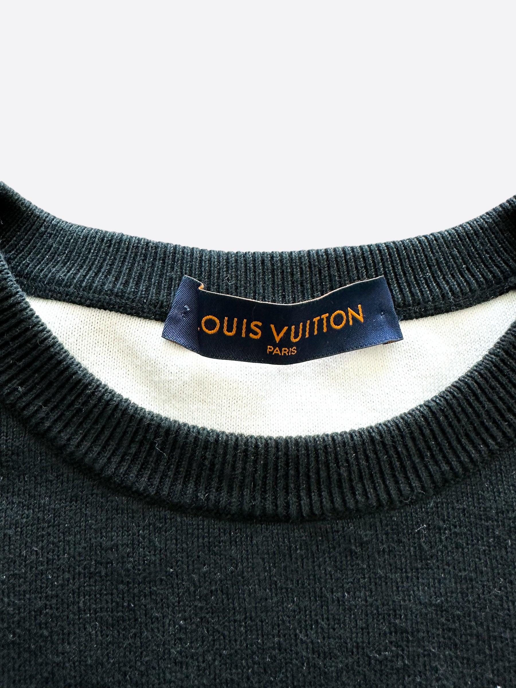 Louis Vuitton 2022 LV Monogram Pullover w/ Tags - Black Sweaters