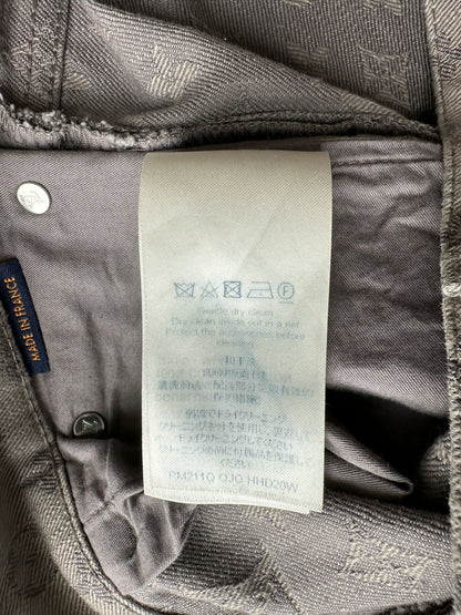 Louis Vuitton Grey Monogram Slim Jeans