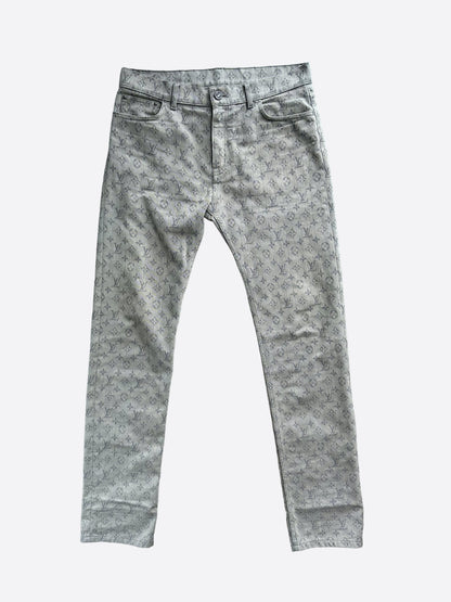 Louis Vuitton Grey Monogram Slim Jeans