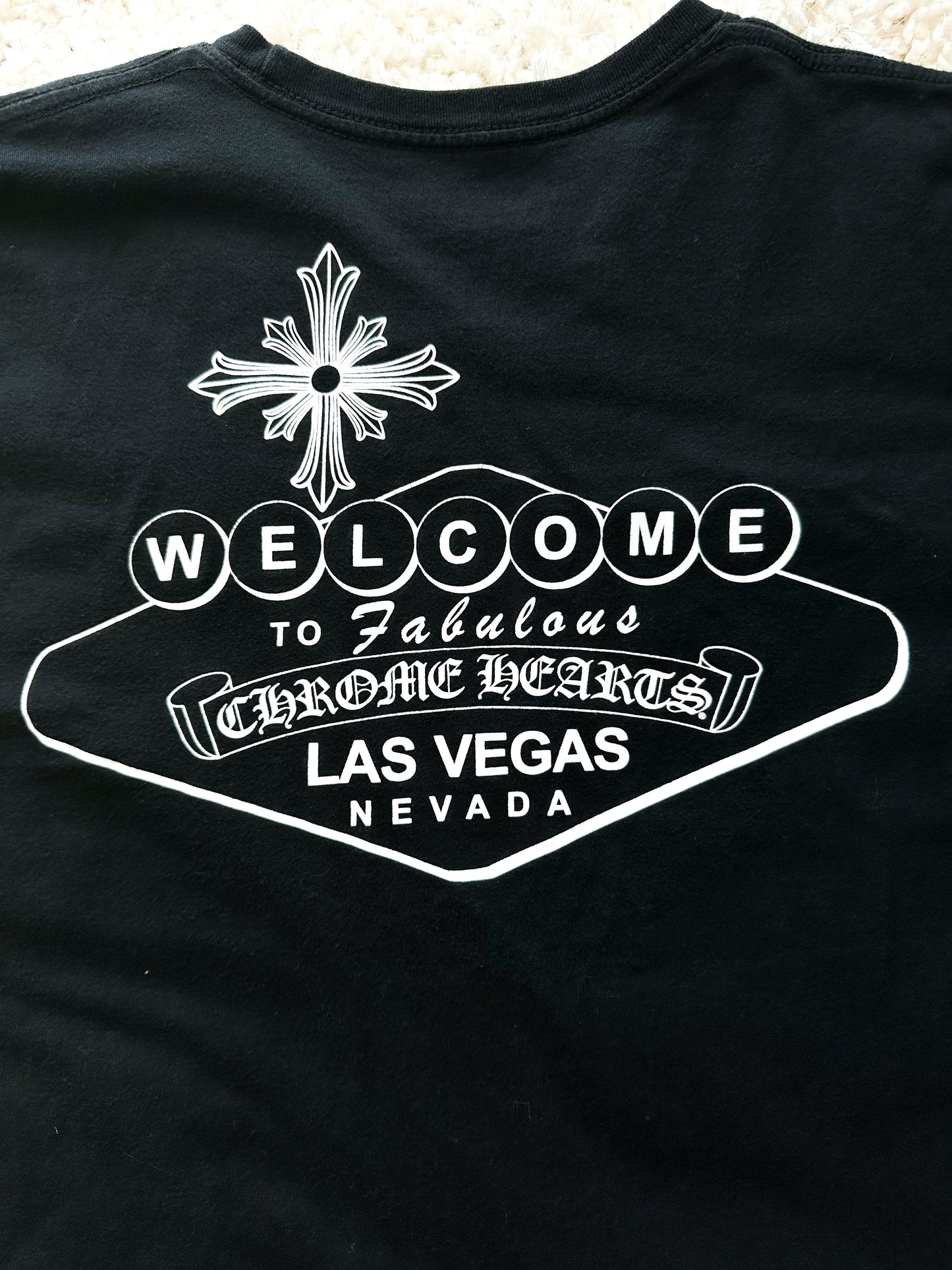 Chrome Hearts Las Vegas Sign T-Shirt White - NOBLEMARS
