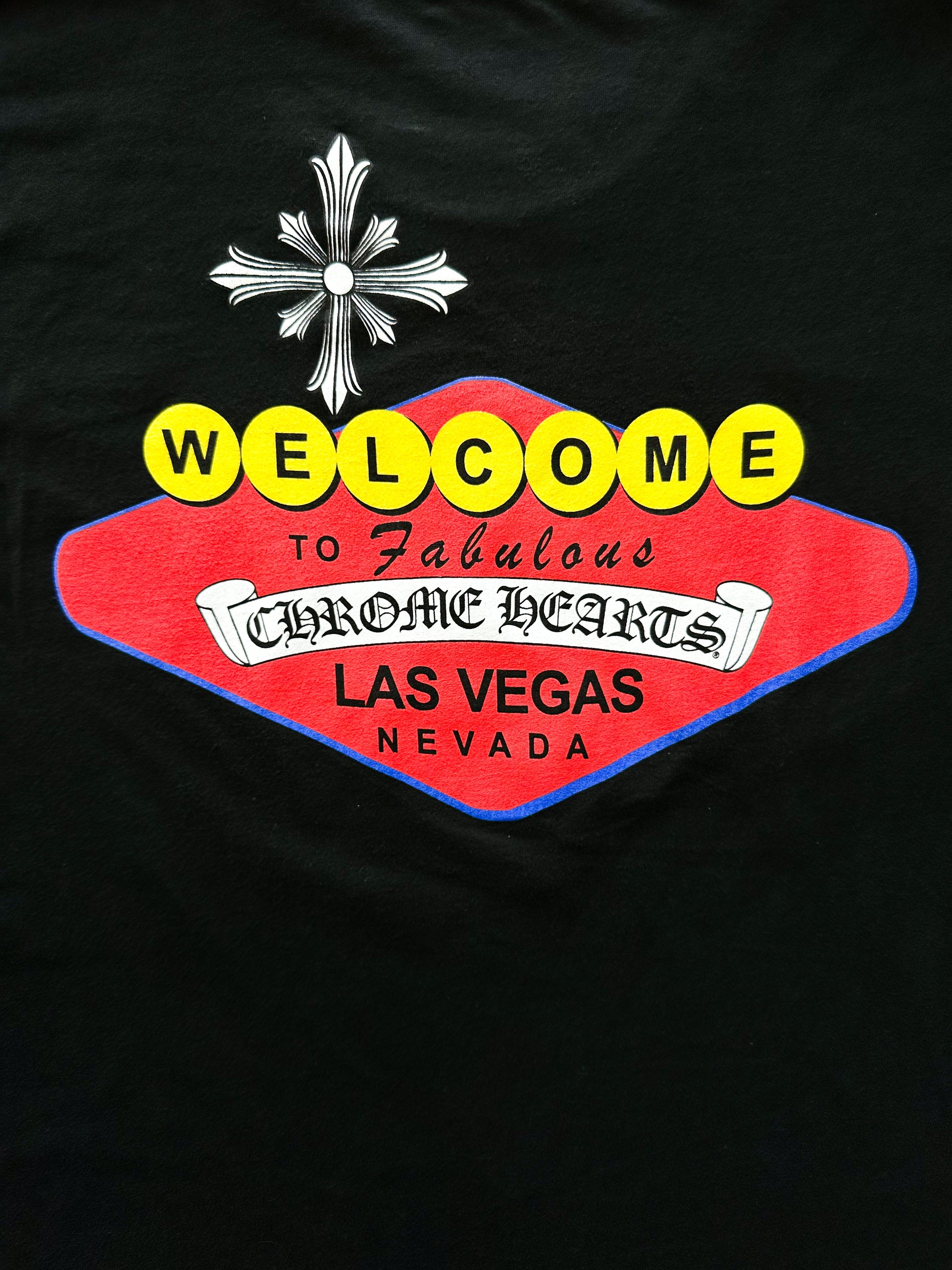 Chrome Hearts Black & Red Welcome To Las Vegas T-Shirt